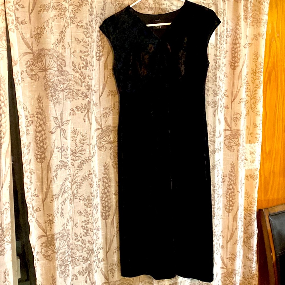 Black velvet dress